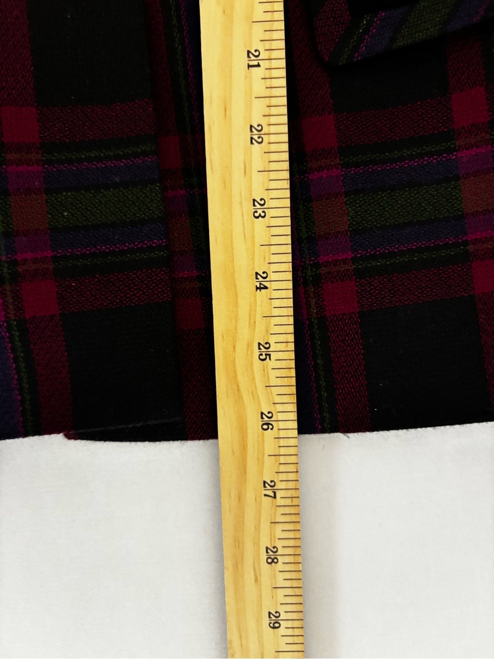 Vintage Wool Petite Sophisticate 12P Blend Plaid Velvet Trim Blazer Jacket - Picture 12 of 12